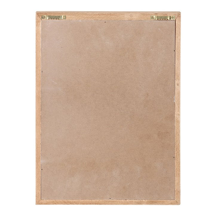 The back of The Stars Seem Brighter 3D shell caravan plaque showcasing its smooth surface and natural wood frame