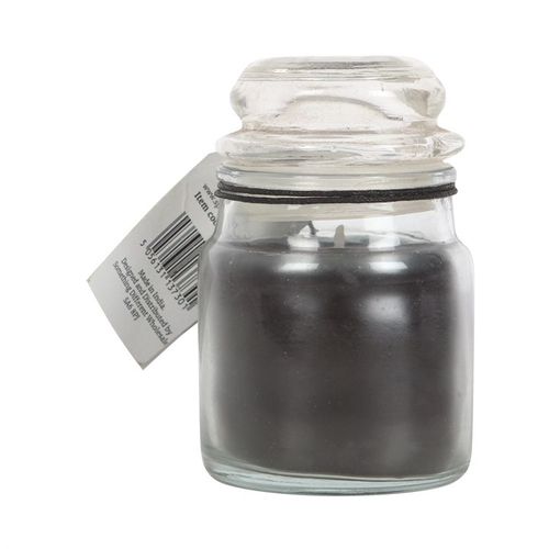 Opium Protection spell candle jar in glass with a black candle, ideal for spiritual rituals and protection practices