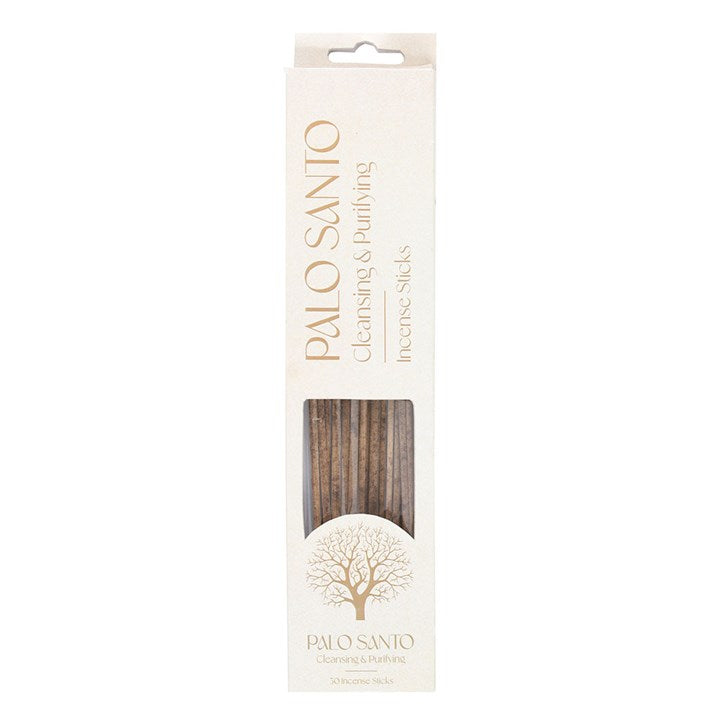 Pack of 30 Palo Santo incense sticks for cleansing and purifying, beautifully packaged