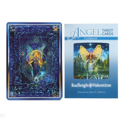 Angel Tarot Cards Radleigh Valentine featuring a guidebook and beautifully illustrated card deck