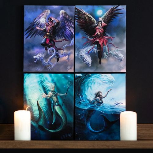 Anne Stokes fantasy plaque wall art featuring mythical creatures and enchanting scenes in a vibrant style