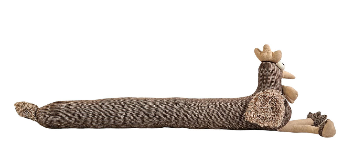 Brown chicken draft excluder by Geko Products designed to block drafts under doors