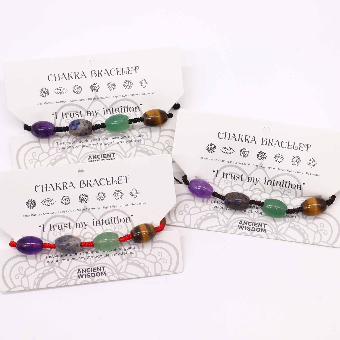 Chakra string bracelet with colorful beads for energy balance and spiritual healing