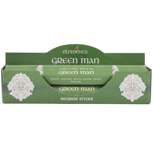 Set of 6 Packets of Elements Green Man incense sticks set for a calming and meditative experience