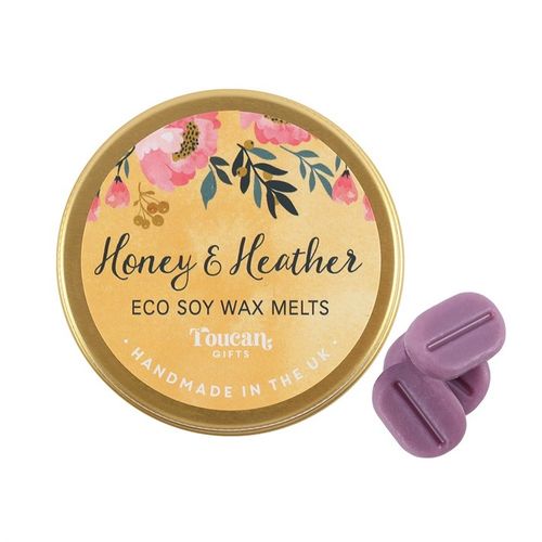 Large Smelling Bee-utiful wax melt warmer gift set with eco soy wax melts in Honey and Heather scent
