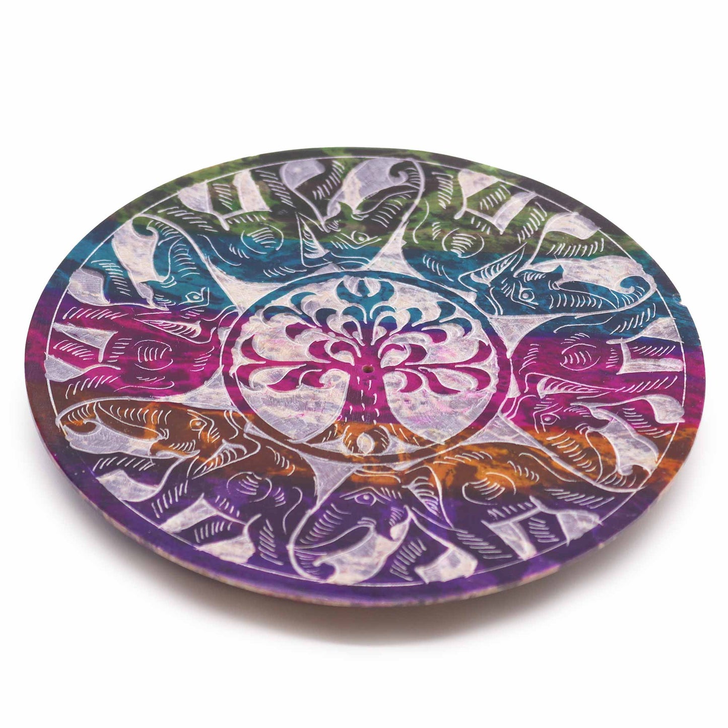 Colourful Lucky Elephant Incense Holder designed for relaxation and alignment with Reiki energy