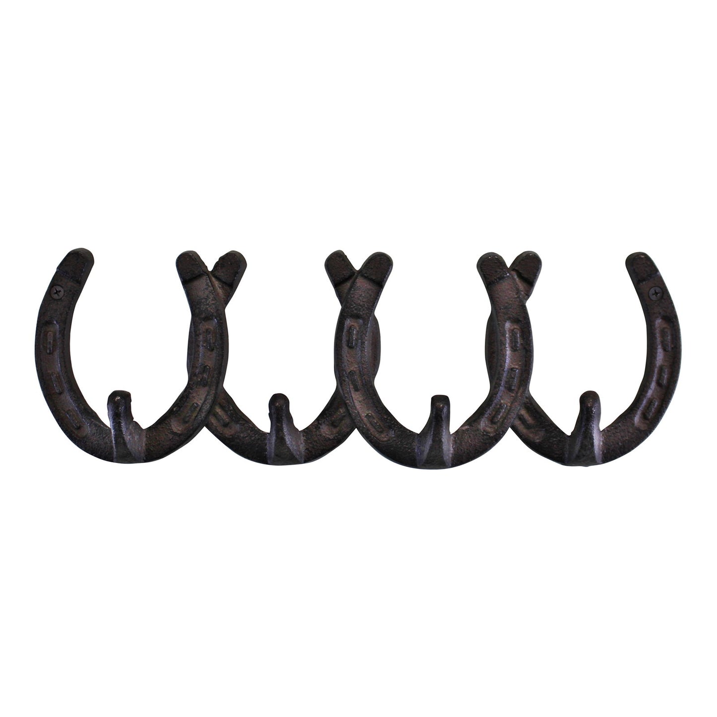 Geko Products rustic cast iron wall hooks mounted for hanging coats hats and accessories