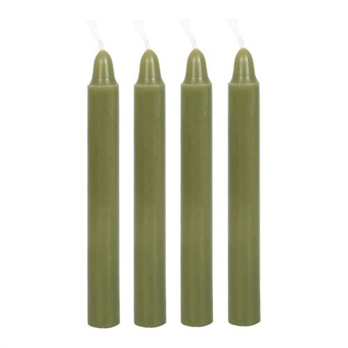 Set of four green Winter Ritual Candle Pack with Cedar and Pine Scented Candles for a cosy ambiance