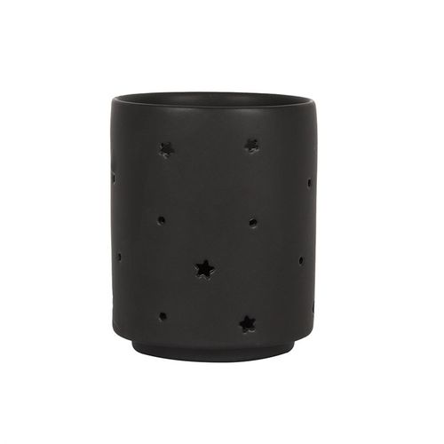 Small Black Triple Moon Cut Out Tealight Holder, a small decorative tealight holder for ambiance