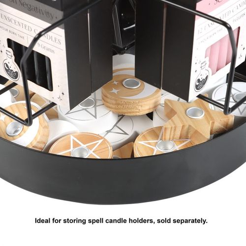 Set of 72 Herbal Magick Spell Candles on Tabletop Spinner Display for easy access and organisation