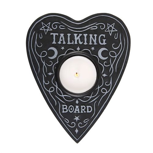 Talking Board Tealight Holder in heart shape, perfect for holding candles with mystical designs