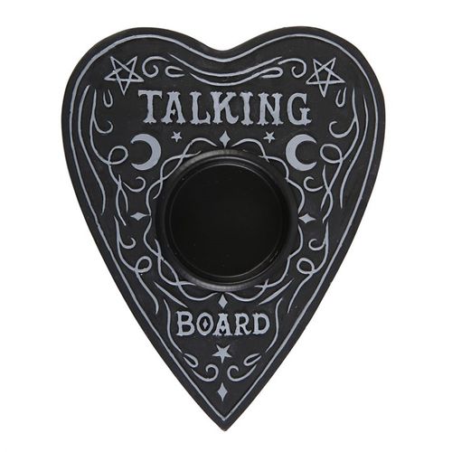 Talking Board Tealight Holder in heart shape, perfect for unique decor and candle display.