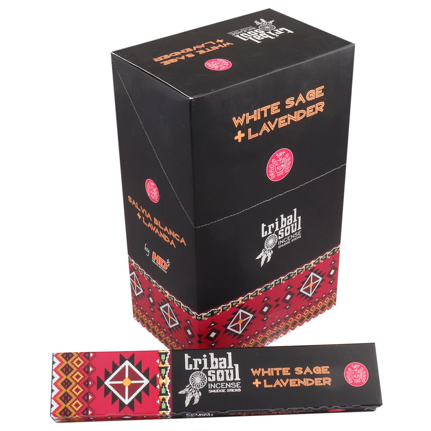 Tribal Soul White Sage Lavender Incense Sticks Box for Aromatherapy and Relaxation