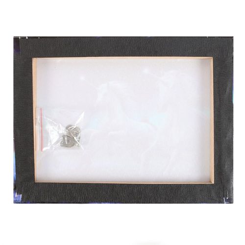 25x19cm unicorn print in a stylish black frame suitable for decor