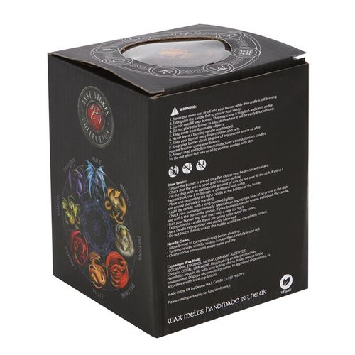 Litha wax melt burner gift set by Anne Stokes featuring intricate designs and a collection of vibrant wax melts.