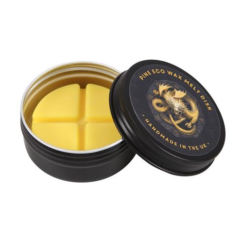 Imbolc wax melt burner gift set by Anne Stokes featuring eco-friendly wax melts in a decorative tin for ambiance and aroma