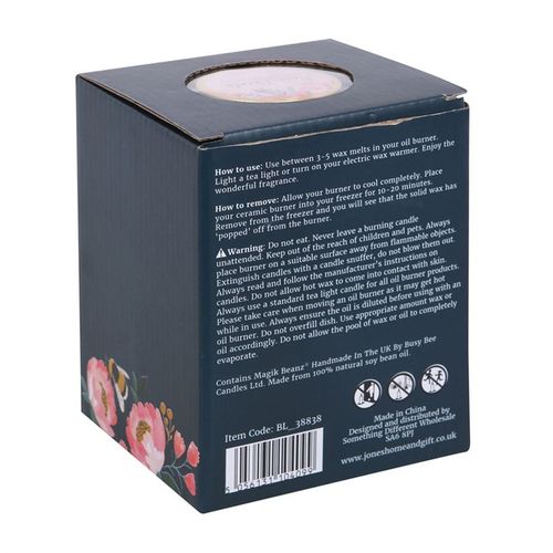 Large wax melt burner gift set featuring a floral design, perfect for creating a calming atmosphere with wax melts.