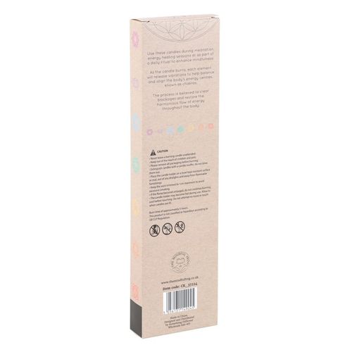 Set of 3 chakra balancing candles set in elegant packaging, ideal for enhancing spiritual practices and ambiance