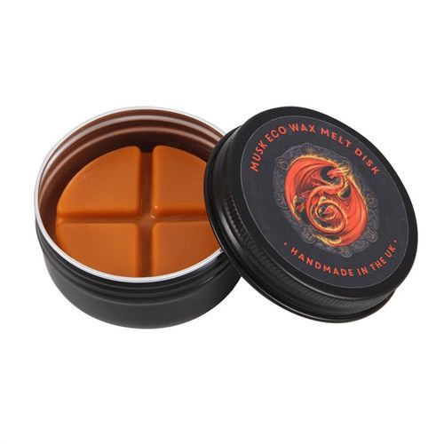Beltane wax melt burner gift set featuring a black tin with orange wax melts, perfect for creating a cozy atmosphere
