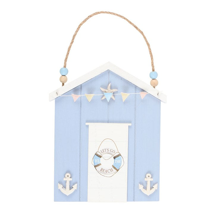 Blue Life Ring Beach Hut Hanging Decoration for stylish beach hut wall decor