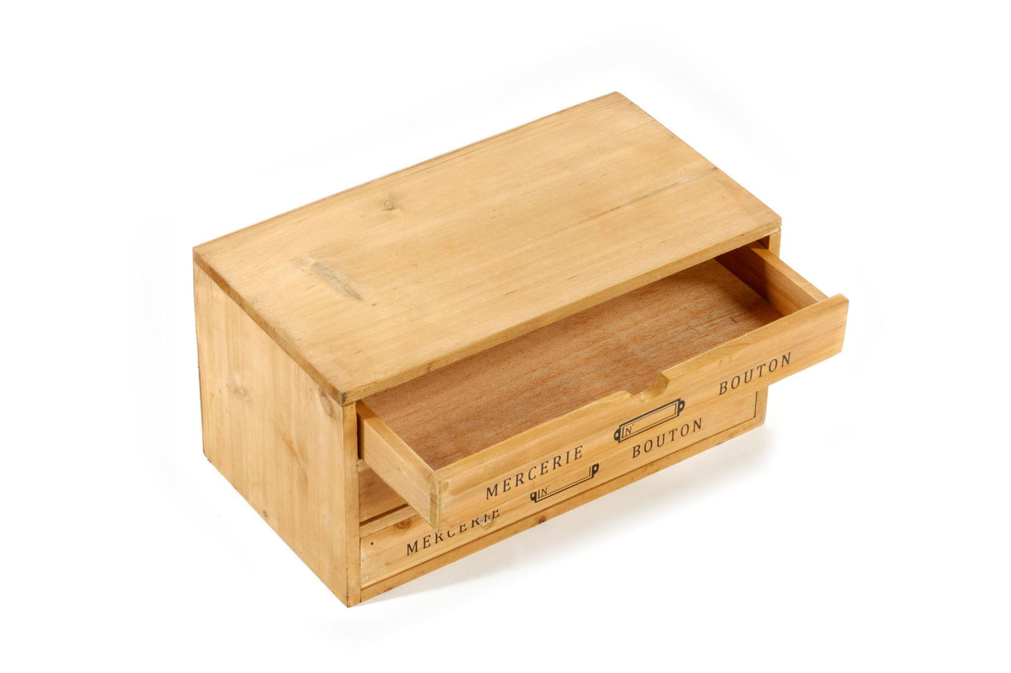 Geko Products wooden shabby chic storage organizer with open drawer and vintage design