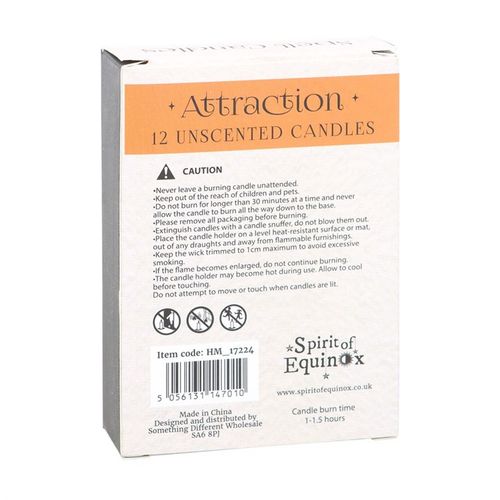Attraction Spell Candle Kit with 12 unscented candles for enhancing spiritual practices and rituals at Kimchi Toki
