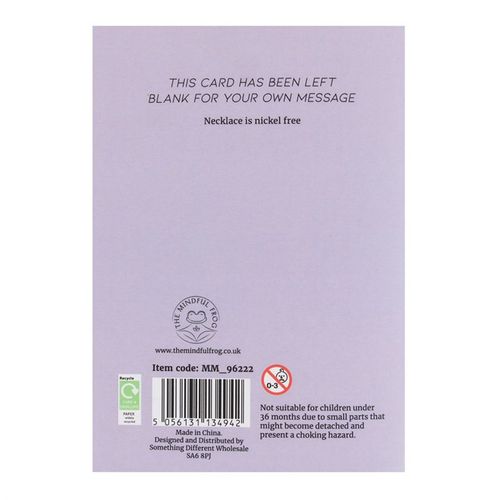 Amethyst Crystal Card: Calming Necklace with Nickel-Free Pendant for Spiritual Healing