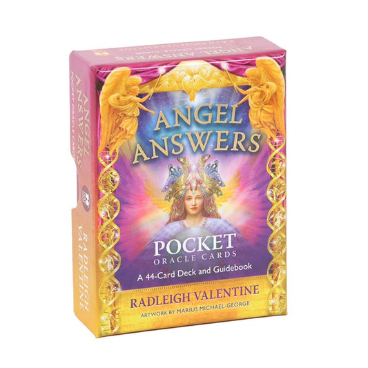 Angel Answers Oracle Cards Pocket Deck with 44 Cards and Guidebook for Spiritual Insights