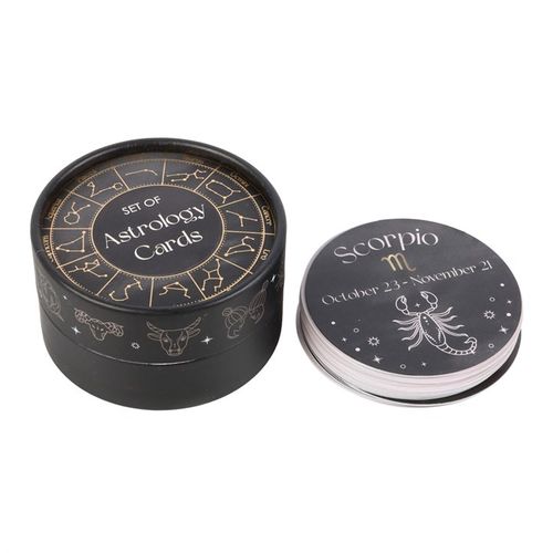 Astrology Card Gift Set featuring beautifully designed cards with zodiac signs and Scorpio details