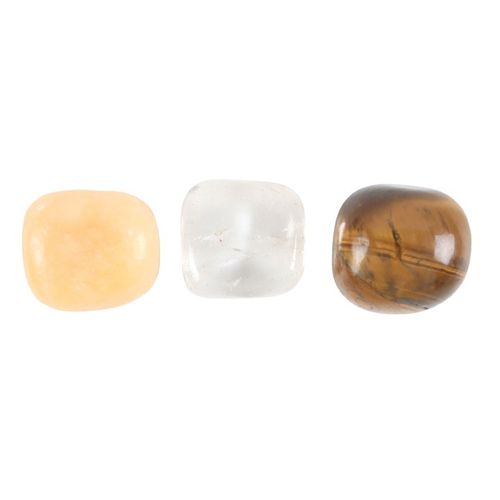 Confidence healing crystals set featuring three polished stones for enhancing courage and self-esteem