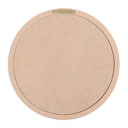 Back view of the Carrot Patch round 3D wall plaque for wall decor