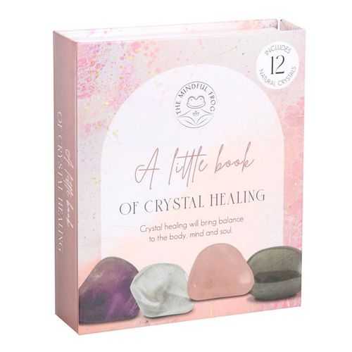 The Little Book of Crystal Healing Gift Set featuring 12 natural crystals for holistic wellness and balance in life