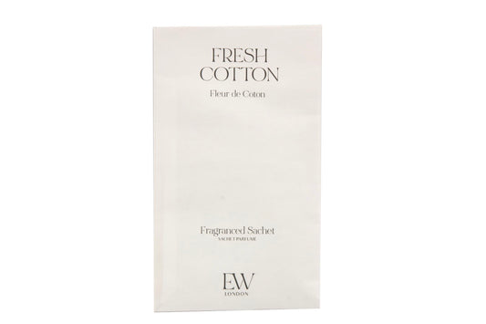 Fresh cotton drawer sachet by Geko Products in white packaging for fragrance freshness