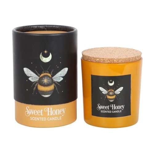 Forest Bee Candle with Sweet Honey Scent for a Serene Atmosphere, encased in a stylish container