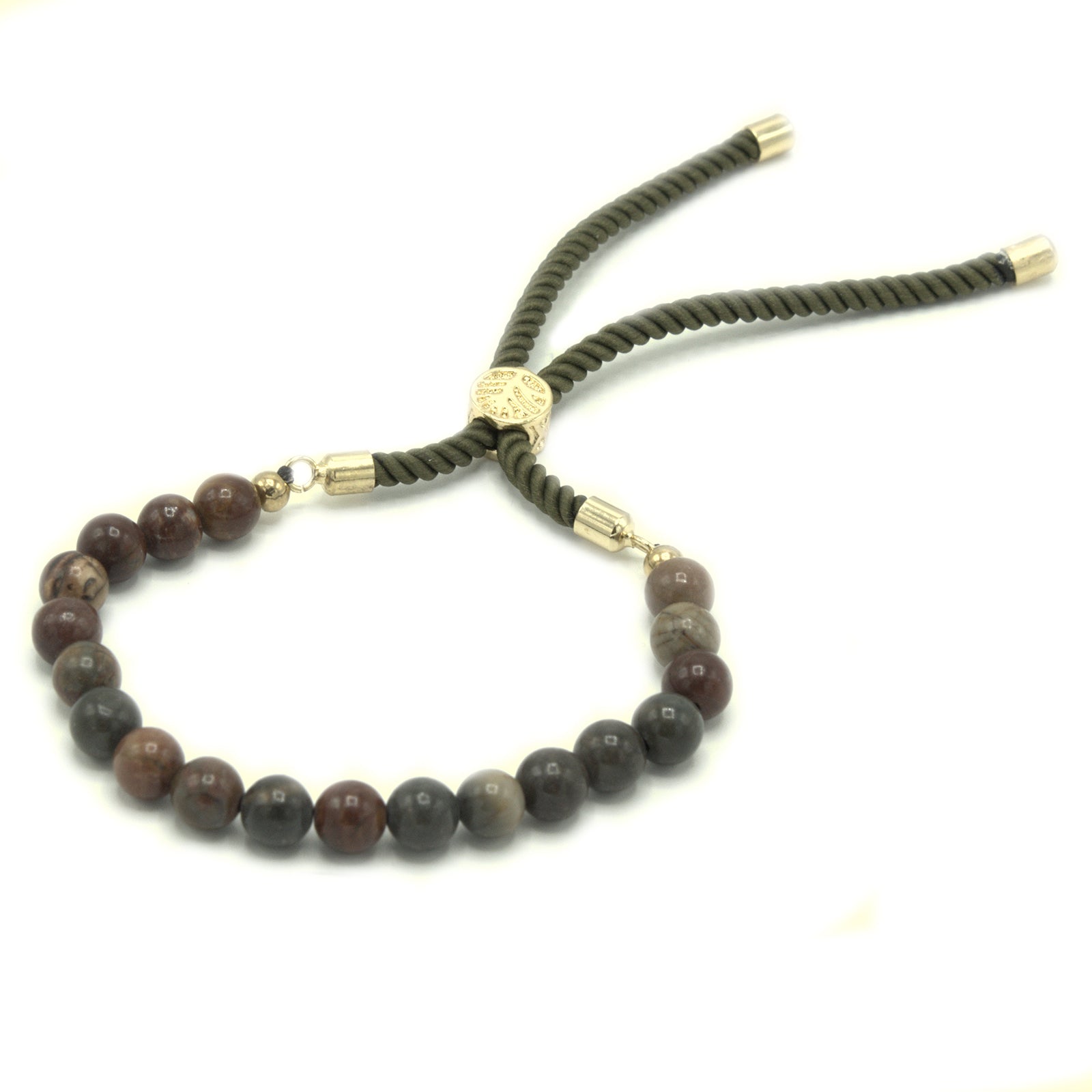 Stylish gemstone string bracelet with natural beads and adjustable closure for versatile wear