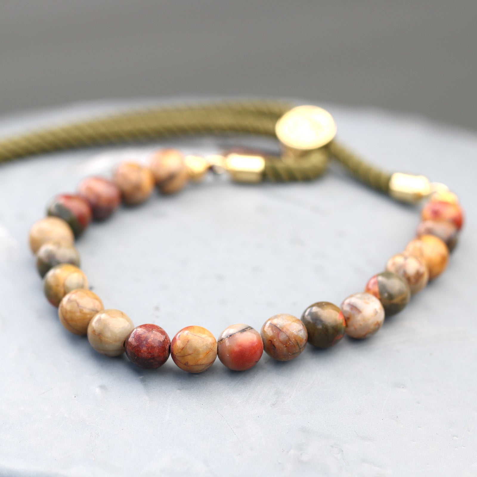 AW Dropshipping gemstone string bracelet featuring earthy colored beads for a stylish and natural look
