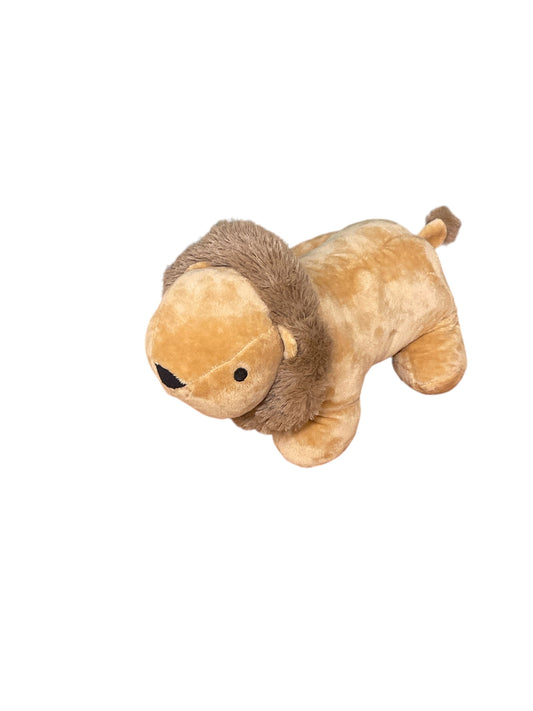 Geko Products plush gold lion door stop with soft fabric and a brown mane for home decor