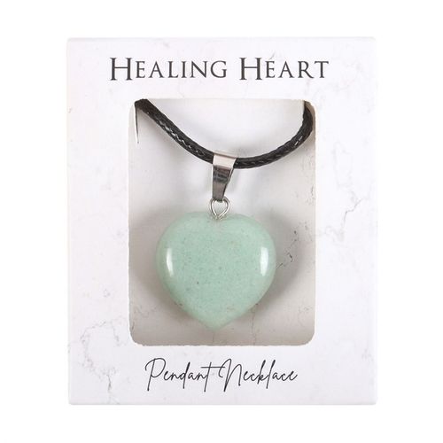 Green Aventurine Heart Necklace in a stylish pendant design with healing properties for spiritual wellness