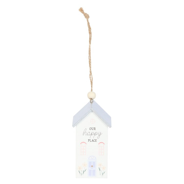 Our Happy Place decor hanging house decoration with pastel colours and charming design for home decor