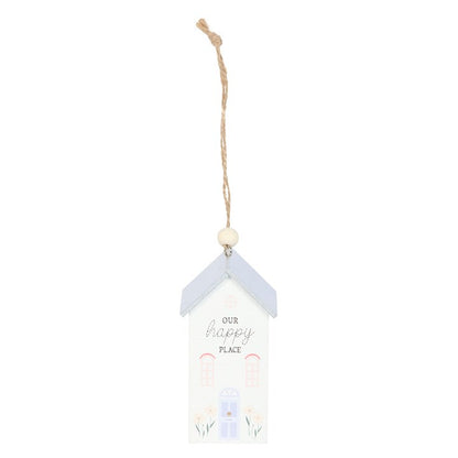 Our Happy Place decor hanging house decoration with pastel colours and charming design for home decor