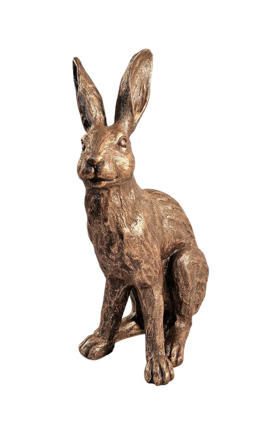 Hare brass ornament sculpture with detailed texture and realistic design by Geko Products