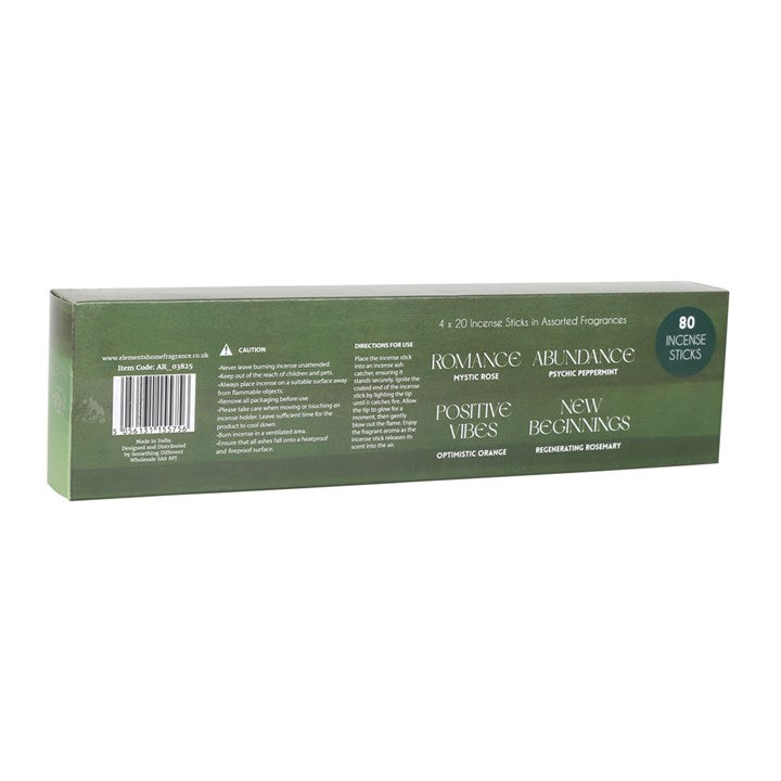 The Manifestation Collection Incense Stick Set with 80 sticks for creating positive energy and ambiance