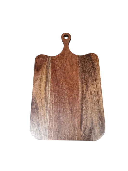 Geko Products large wooden chopping board with handle and rounded edges for kitchen use