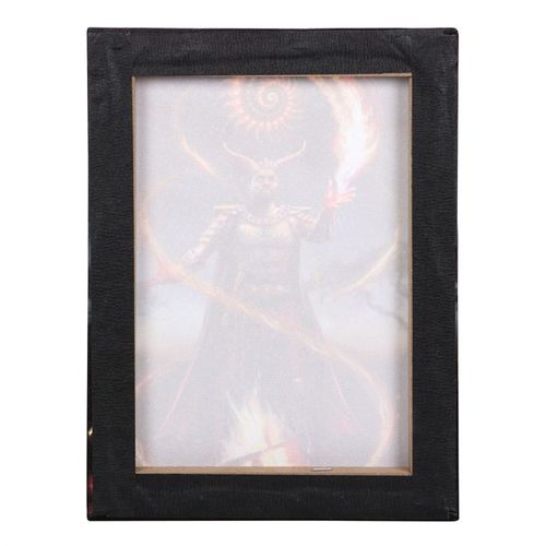 19x25cm fire element wizard canvas plaque by Anne Stokes, a unique mythical wall art for home