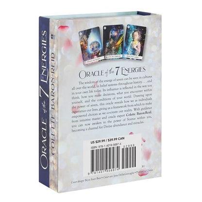 Oracle of the 7 Energies cards in a box with images and guidebook for intuitive readings
