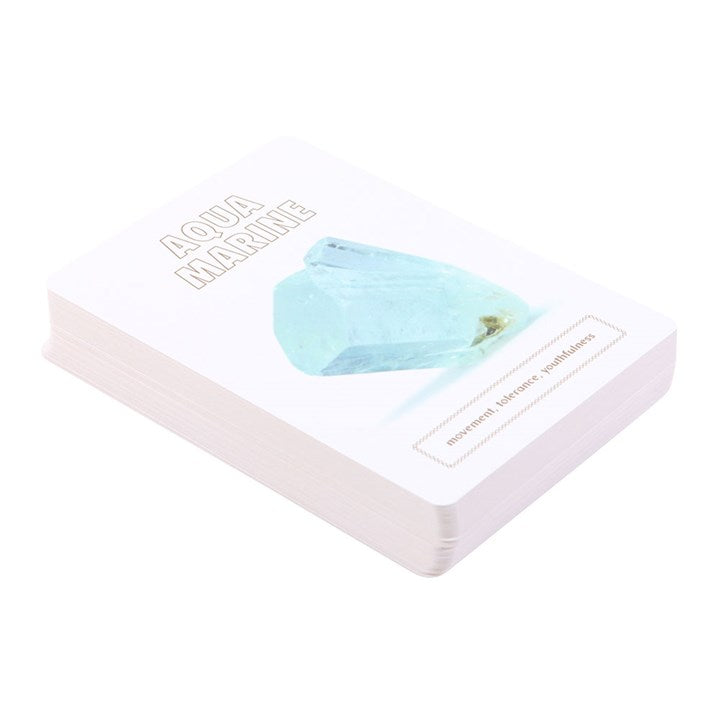 Rock Your Life cards featuring an Aqua Marine gemstone illustration for tarot and spiritual guidance