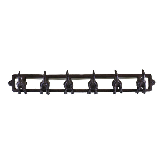 Geko Products rustic dog tail wall hooks with six cast iron dog tail hooks for hanging items