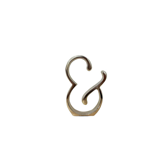 Silver ampersand home decor piece by Geko Products with sleek metallic finish and modern design