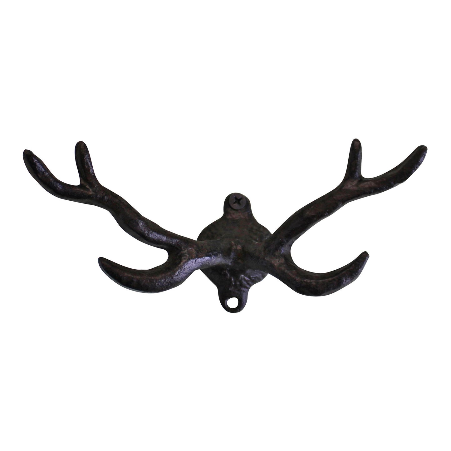 Geko Products rustic metal stag antler wall mount with detailed textured finish