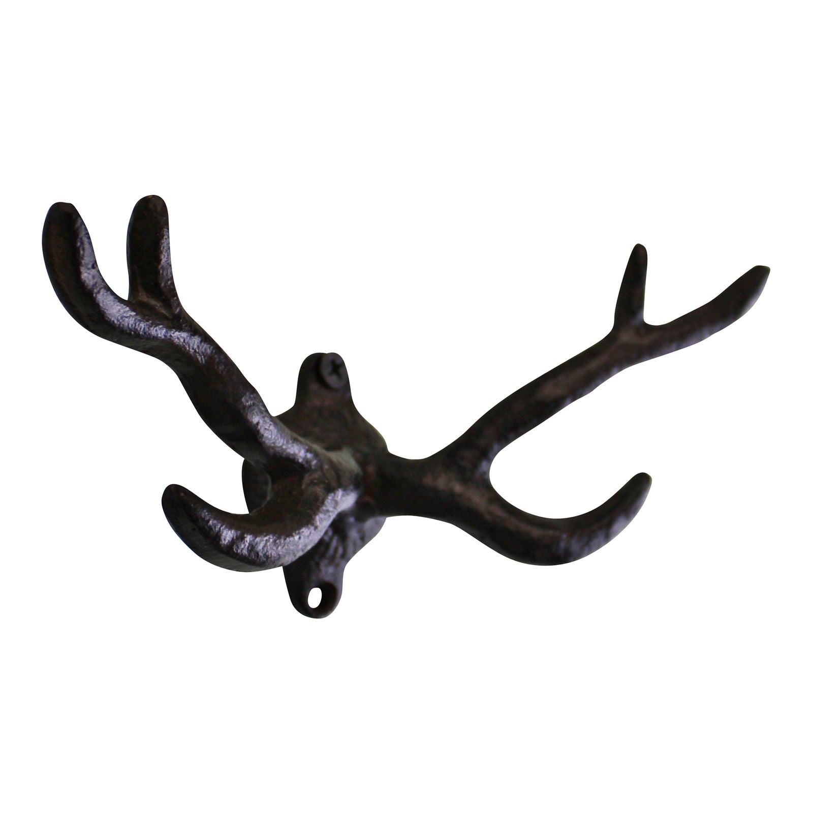 Geko Products stag antler wall mount in black metal with realistic curved antler design for home decor